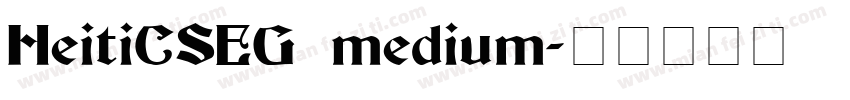 HeitiCSEG medium字体转换